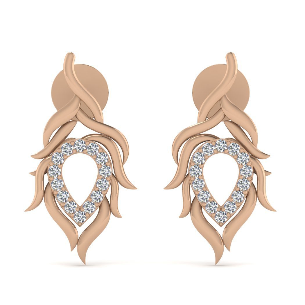 Delicate White Gold Diamond Earrings