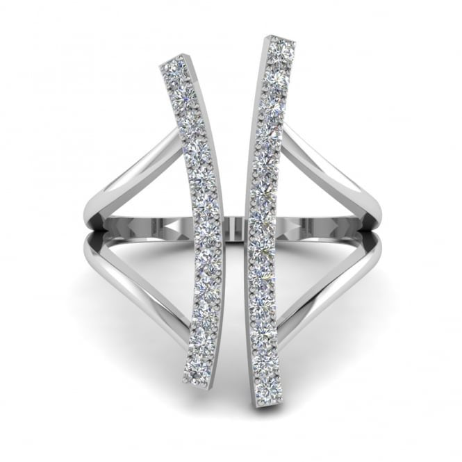 Double Band Channel Diamond Ring