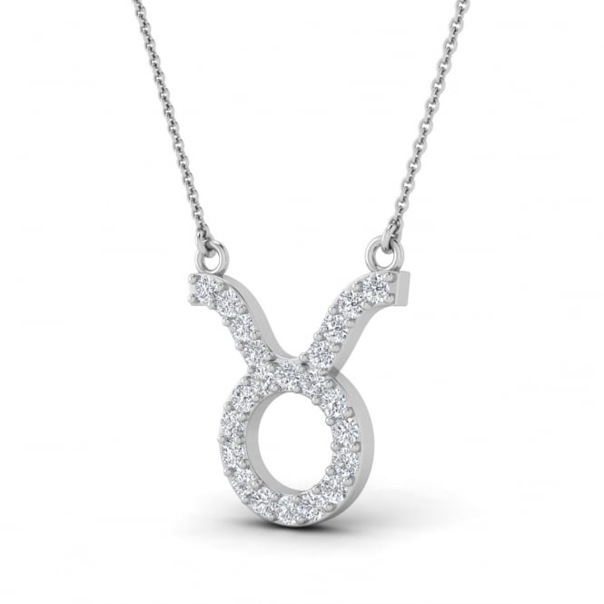 Zodiac Taurus 18k Diamond Necklace