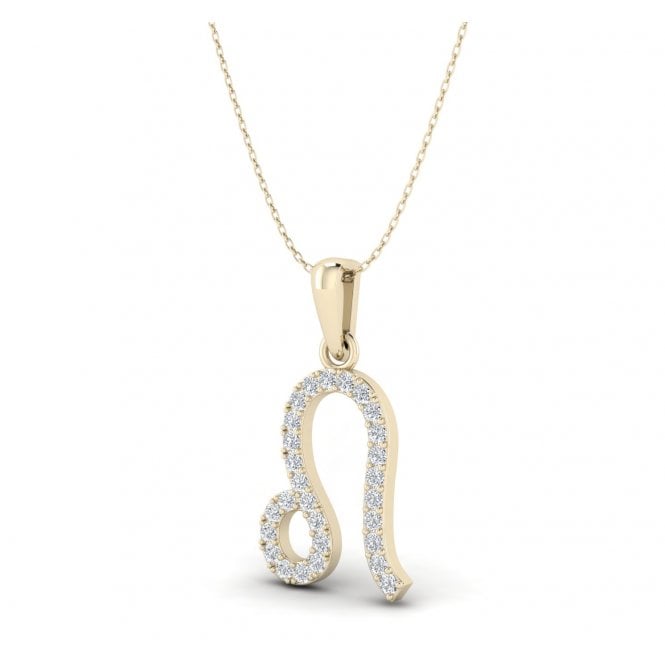 Leo Zodiac 18k Diamond Pendant