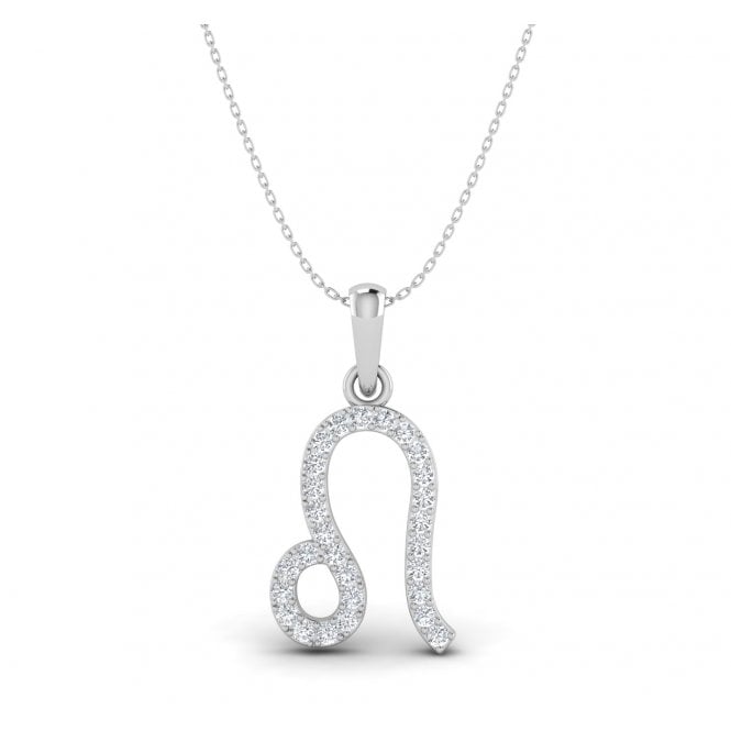 Leo Zodiac 18k Diamond Pendant