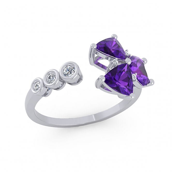 Flora Amethyst Diamond Ring