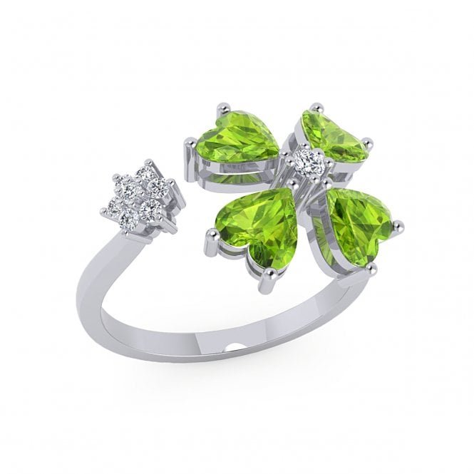 Blossom Peridot Diamond Ring