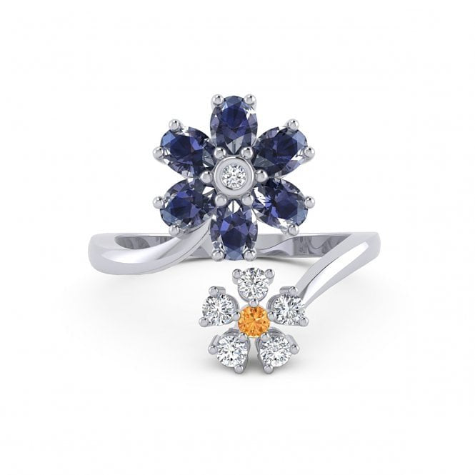 Flowers of Gems Cocktail Ring