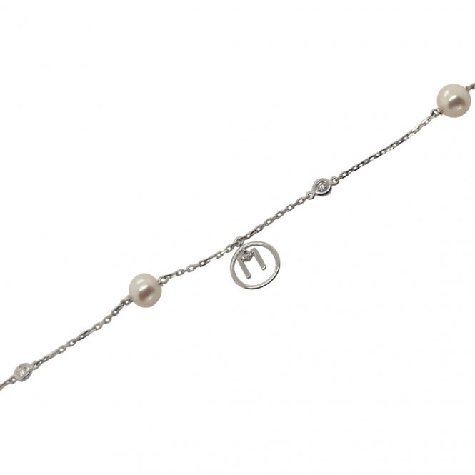 Cultured Pearl and Diamond Bracelet