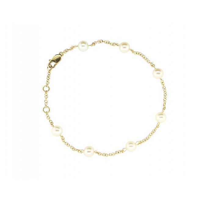 Lucky Seven Pearl Yellow Gold Bracelet