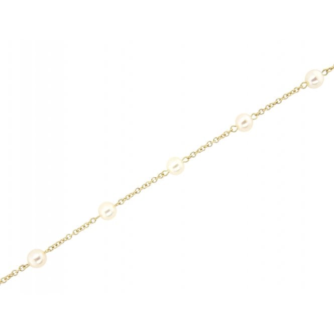 Lucky Seven Pearl Yellow Gold Bracelet