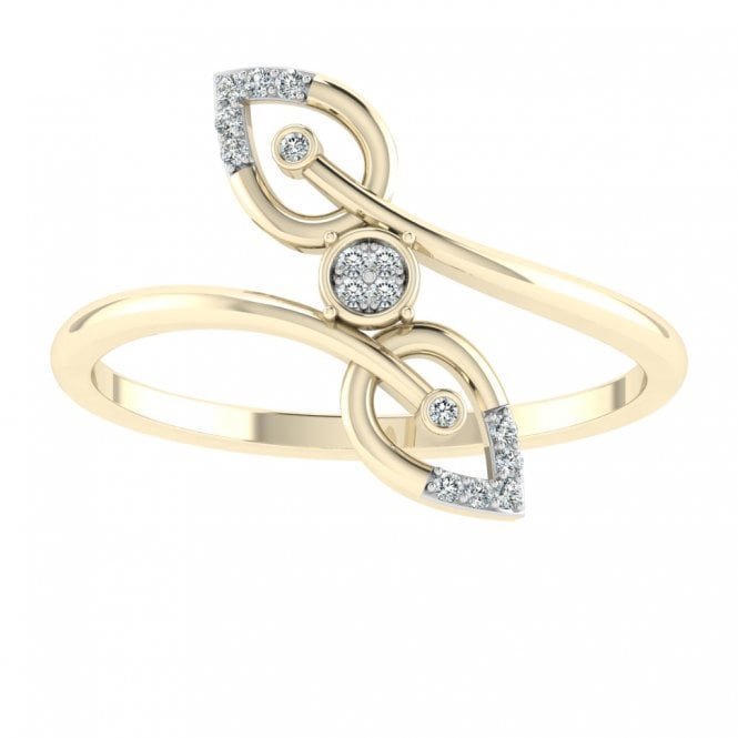 Golden Leaf Diamond Ring