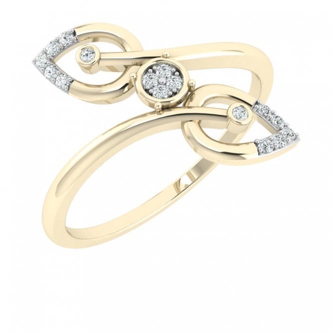 Golden Leaf Diamond Ring