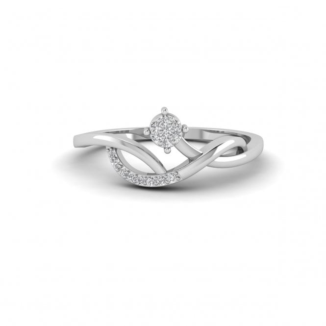 Chic Wave Diamond Ring