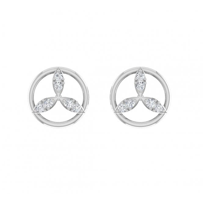 Allure Wheel Charm Diamond Earrings