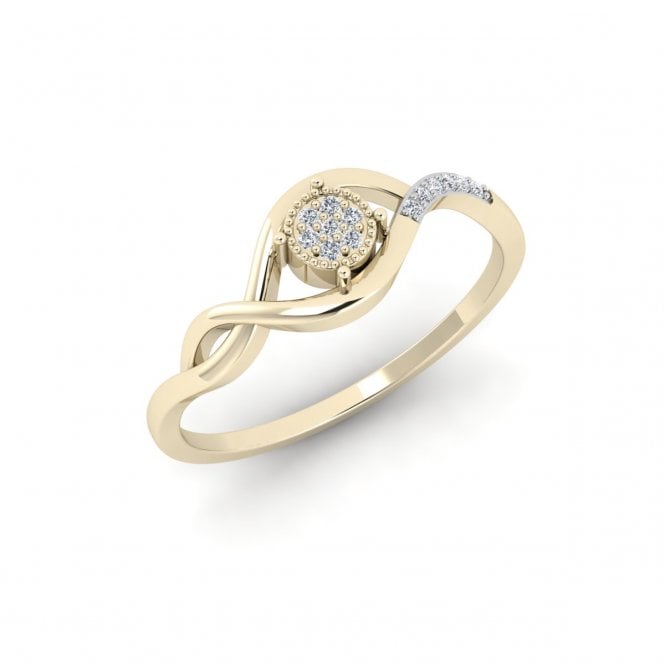 Chic Twisted Diamond Ring