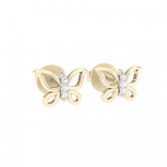 Delicate Butterfly Diamond Earrings