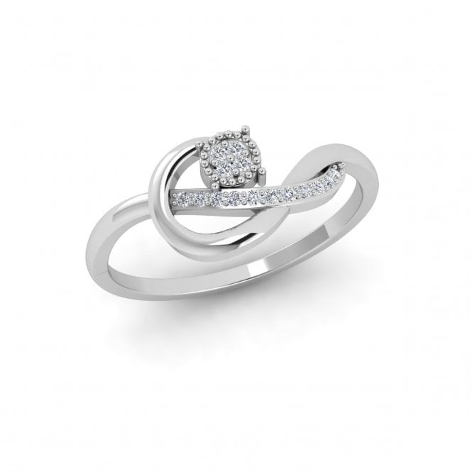 Half Twirl Diamond Ring