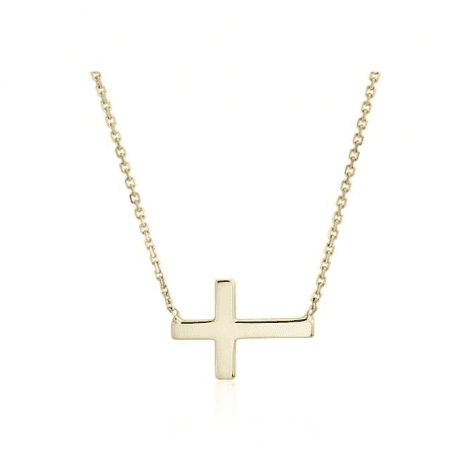 18K Solid Gold Cross Necklace
