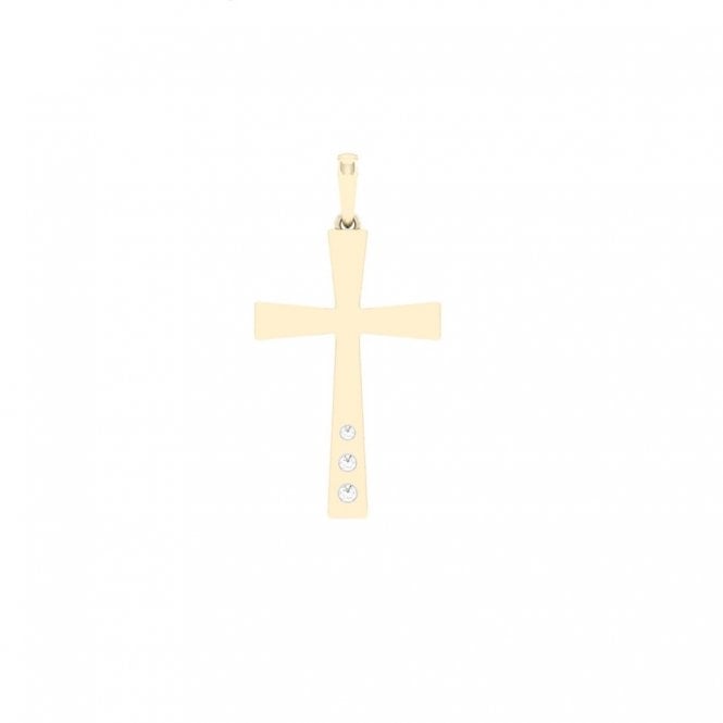 18K Cross Diamond Pendant