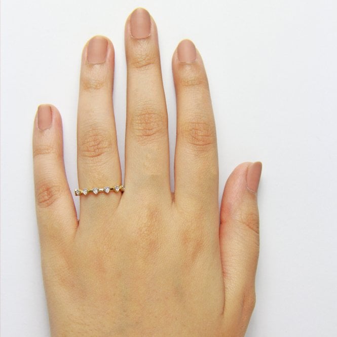 Heart Constellation Diamond Ring in hand