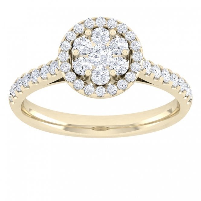 Glamorous Halo Diamond Ring
