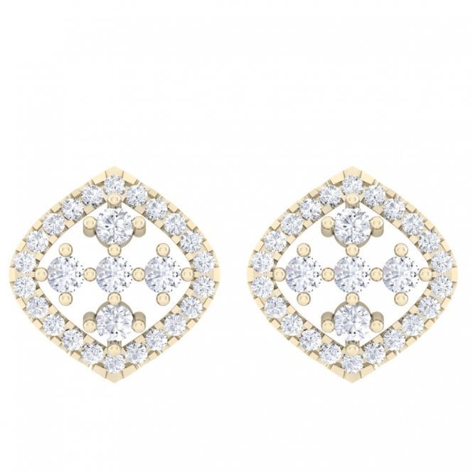 18k fashion Diamond Stud Earrings