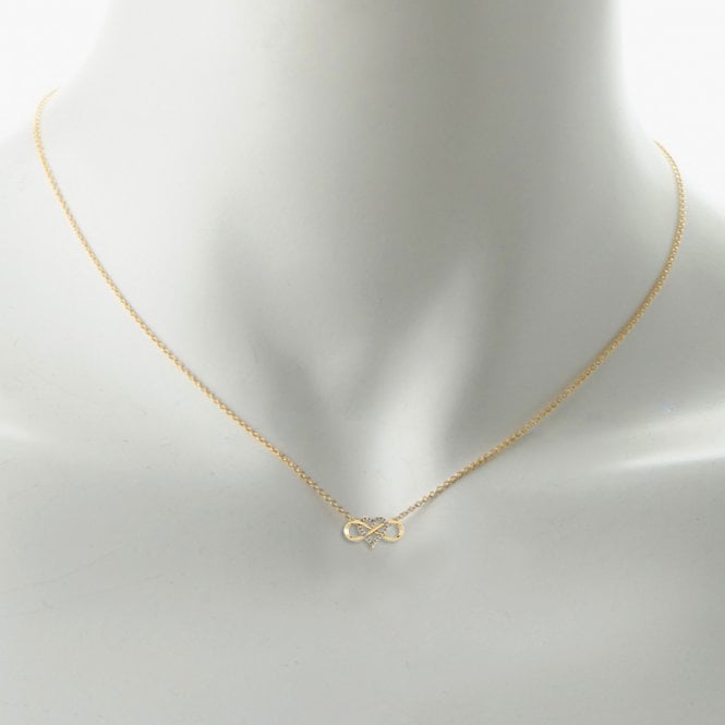 Infinty Heart Lock Diamond Necklace