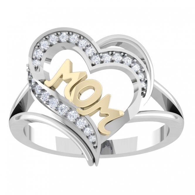 Two-Tone Mom Diamond Ring