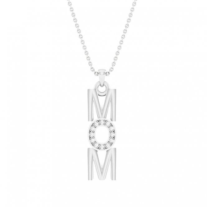 18k Mom Diamond Pendant