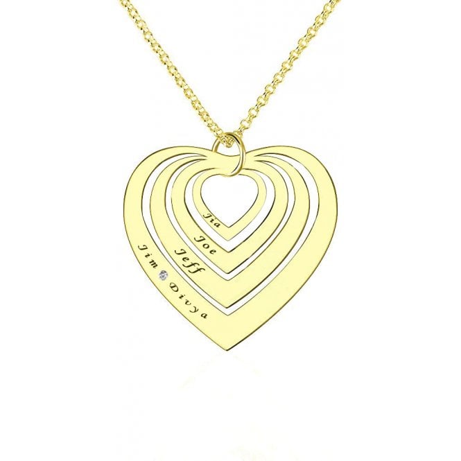 Family Tree Heart Gold Necklace