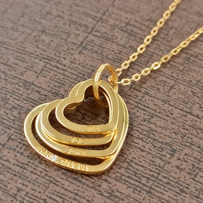 Family Tree Heart Gold Necklace