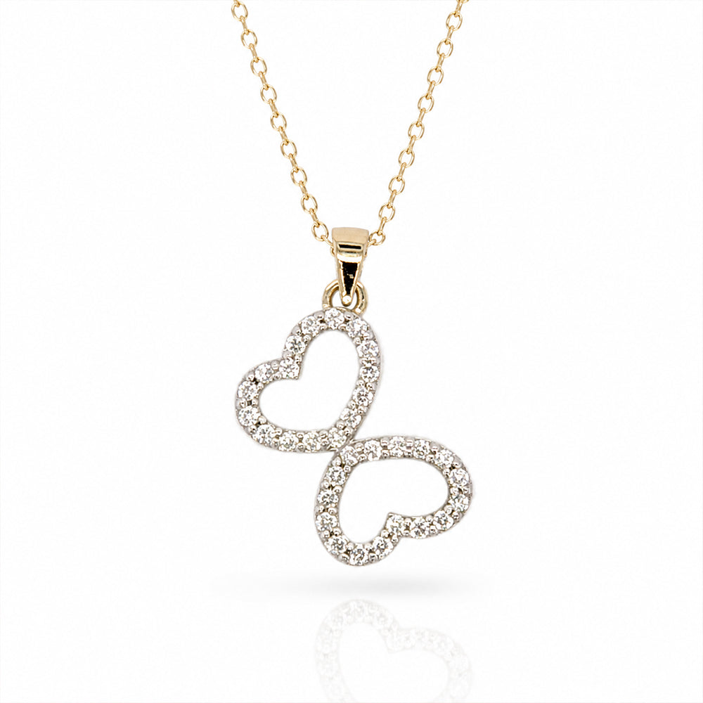 Dainty Diamond Butterfly Necklace
