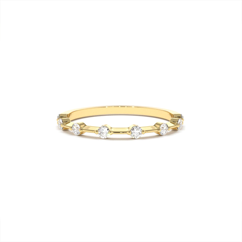 Floating Diamond Station Ring