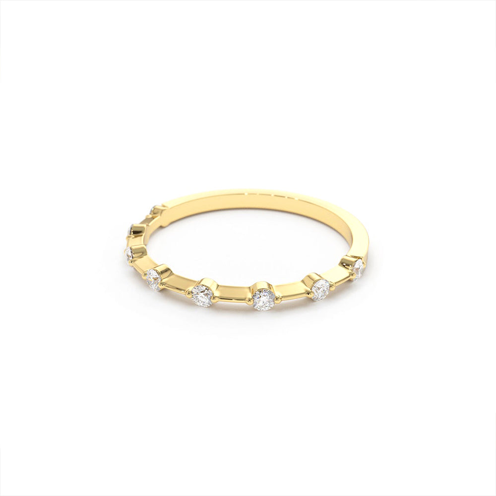 Floating Diamond Station Ring