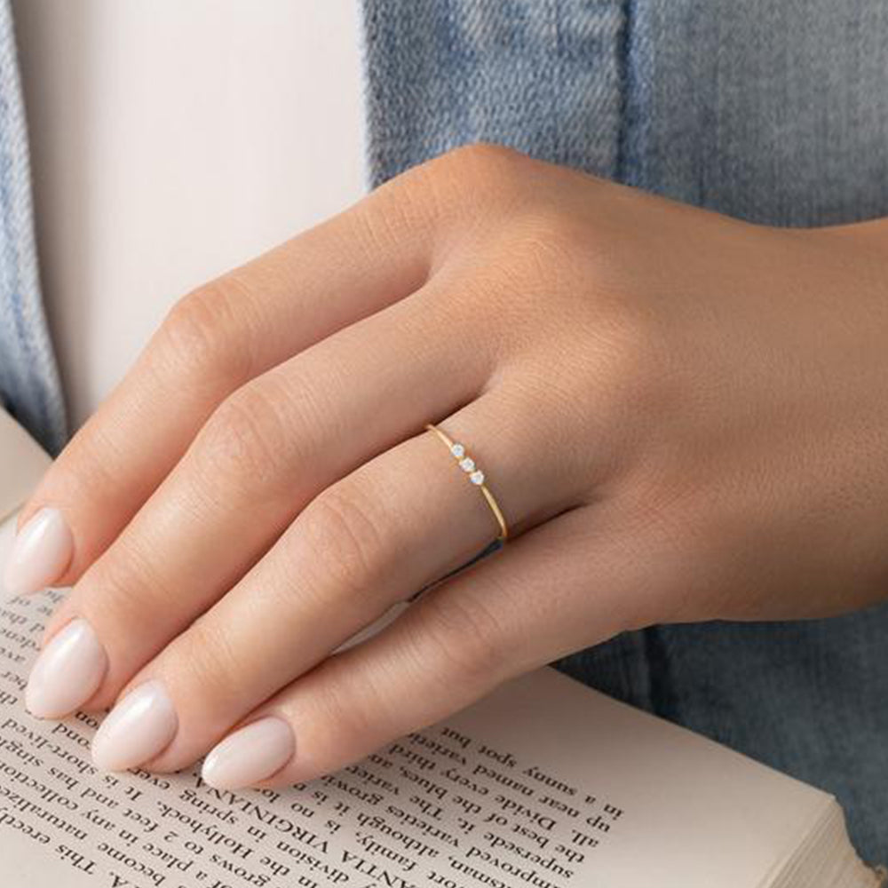 Three Stone Diamond Ring