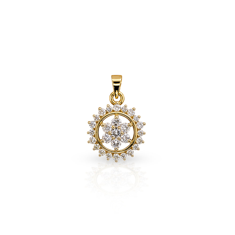 Floral Cluster Pendant Necklace