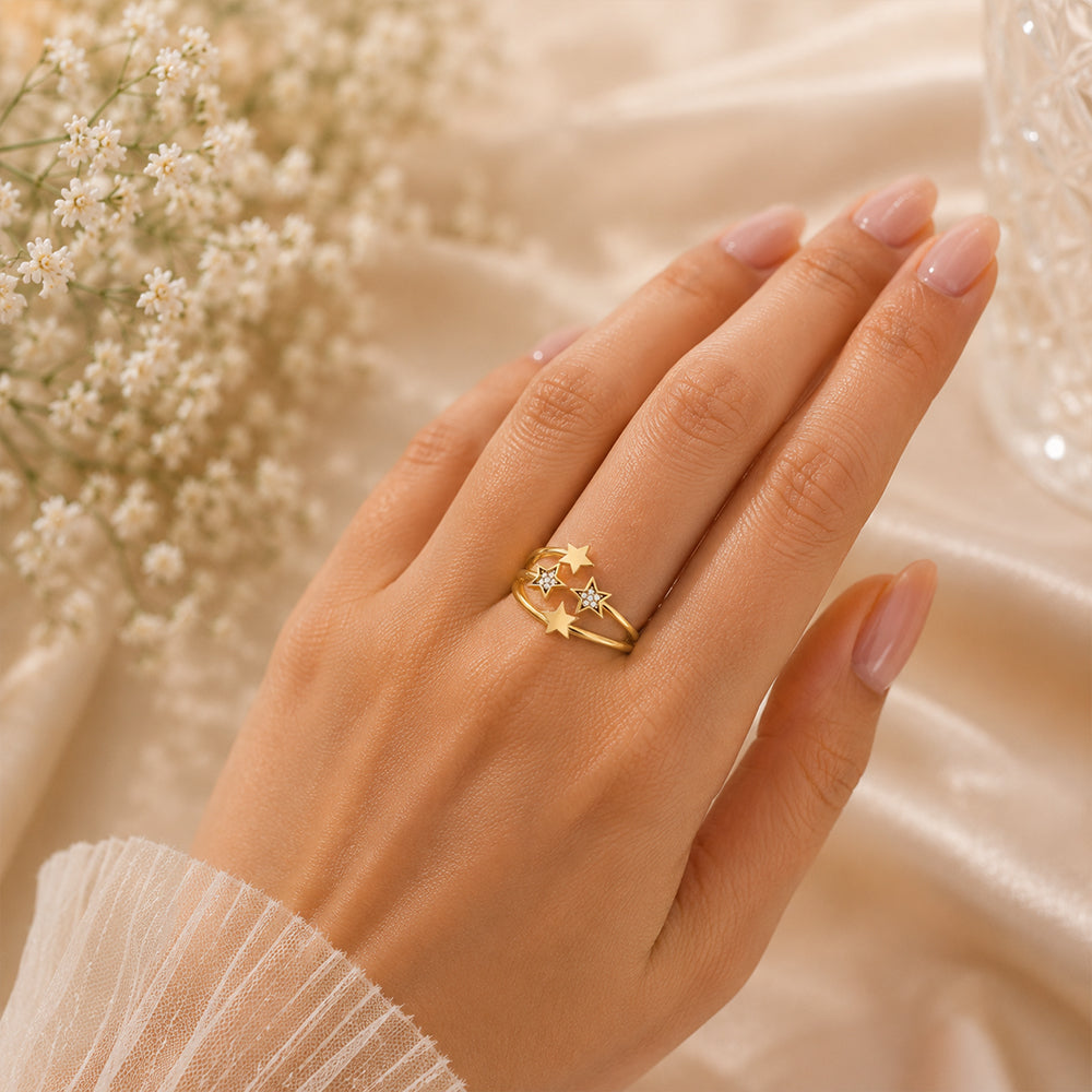 Star Open Wrap Ring