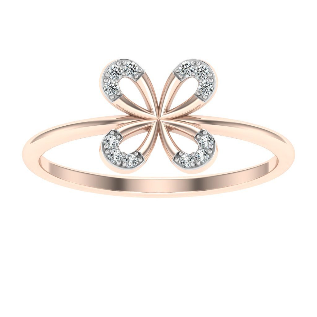 Dainty Fleur Natural Diamond Ring