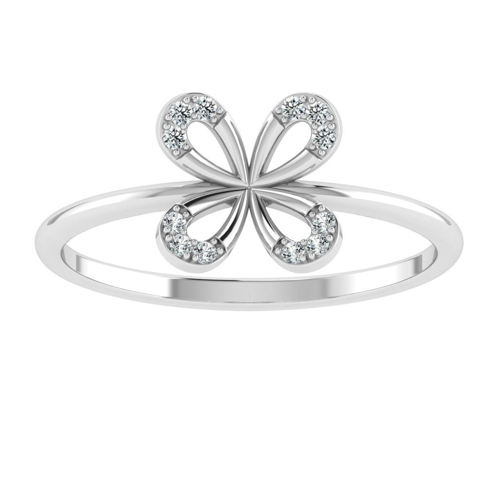 Dainty Fleur Natural Diamond Ring