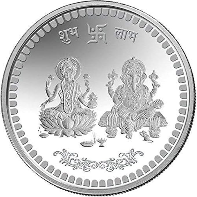 Silver Coin Laxmi & Ganesh 10grams