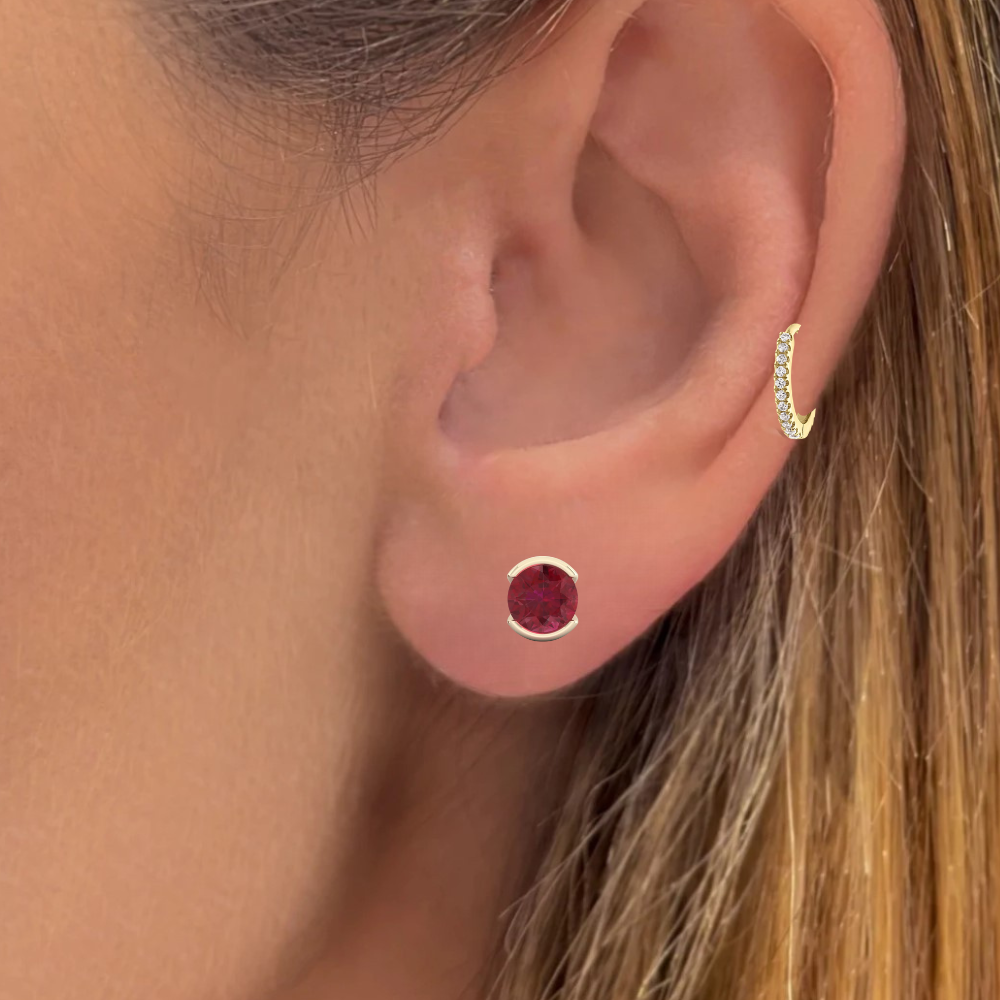Mini Diamond Hoop Earrings