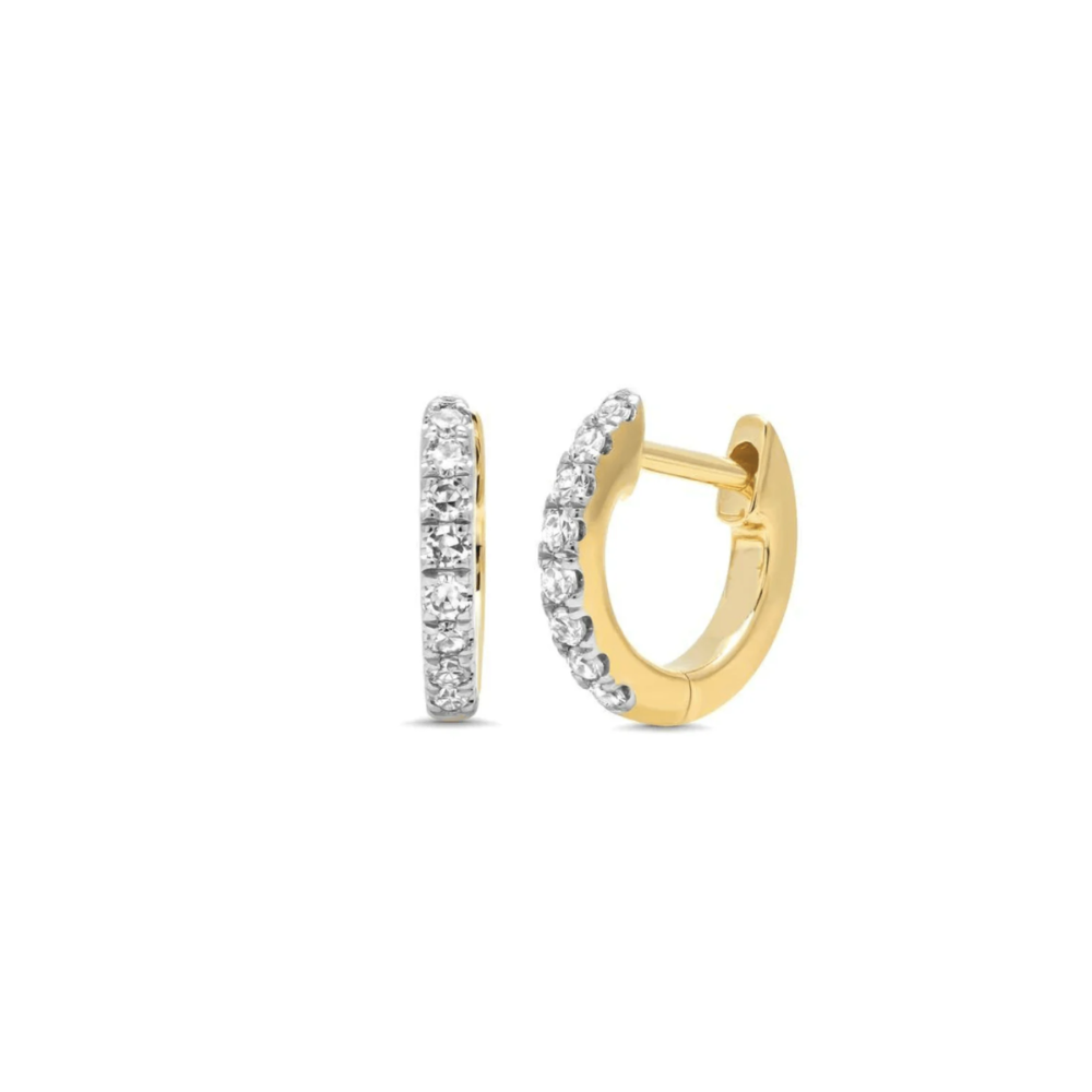 Mini Diamond Hoop Earrings
