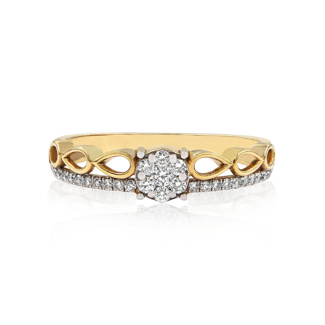 Timeless Golden Diamond Ring