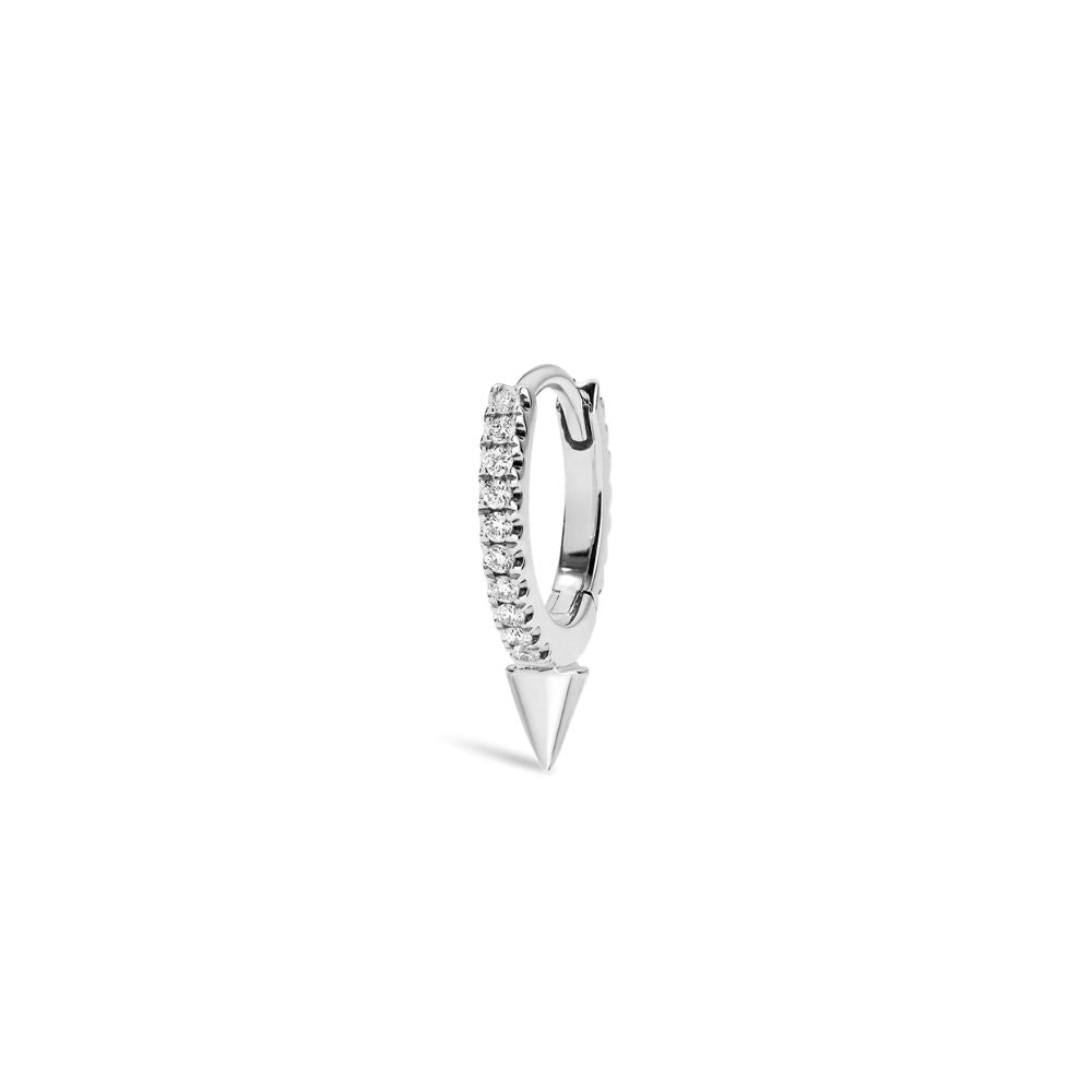 Diamond Huggie Hoop Earring