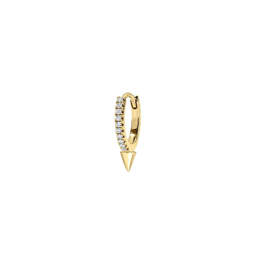 Diamond Huggie Hoop Earring