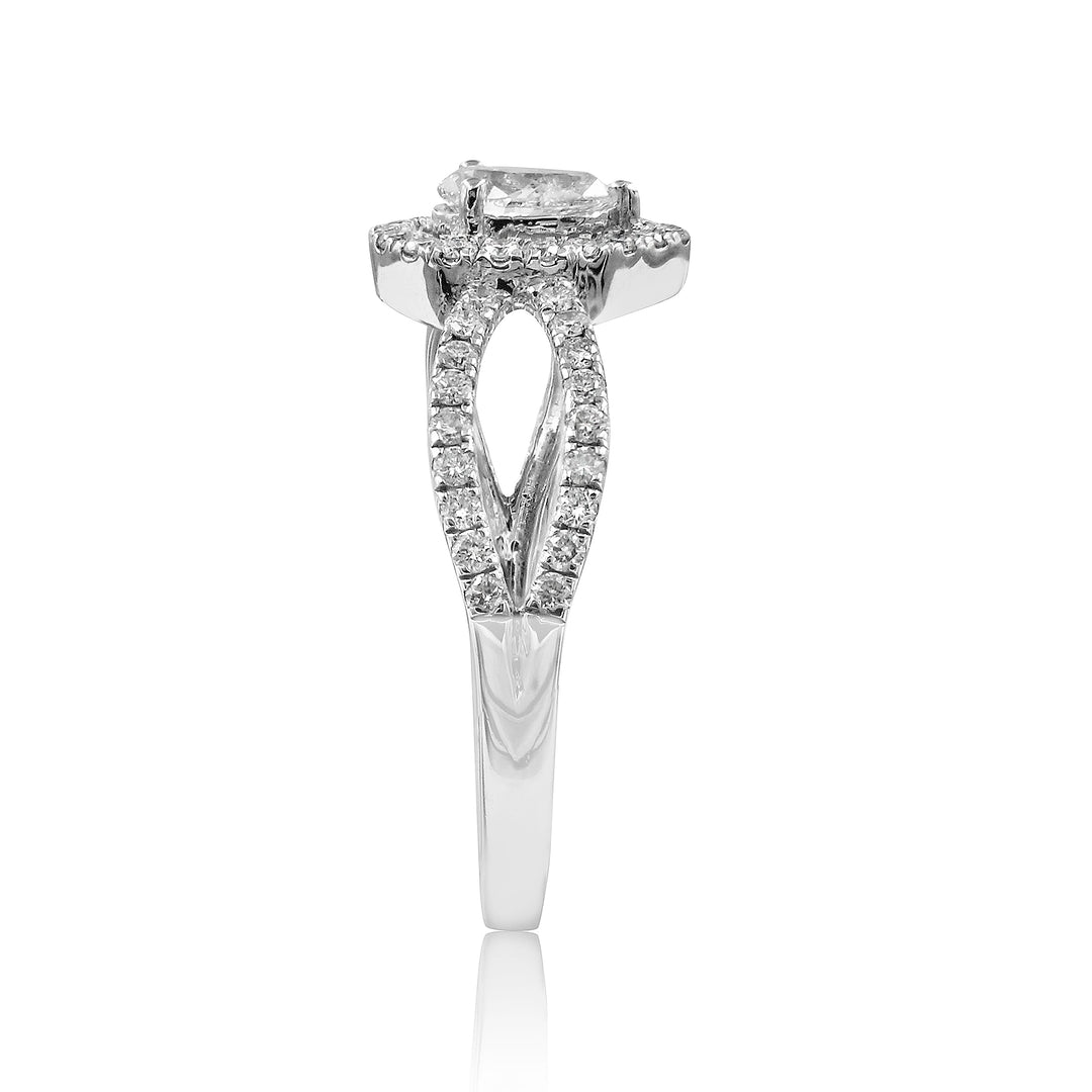 Diamond Pear Solitaire Ring