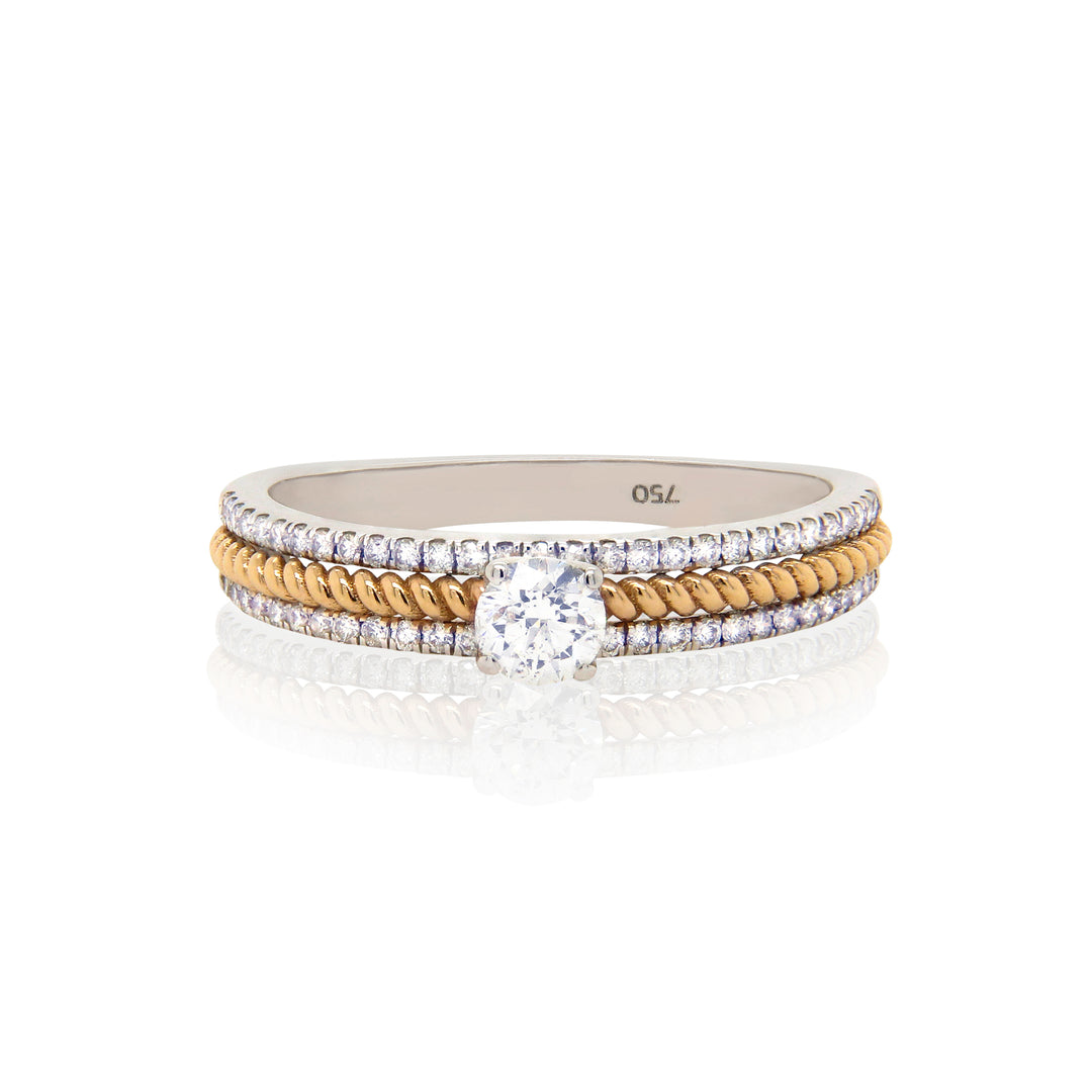 Two Tone  Diamond Ring