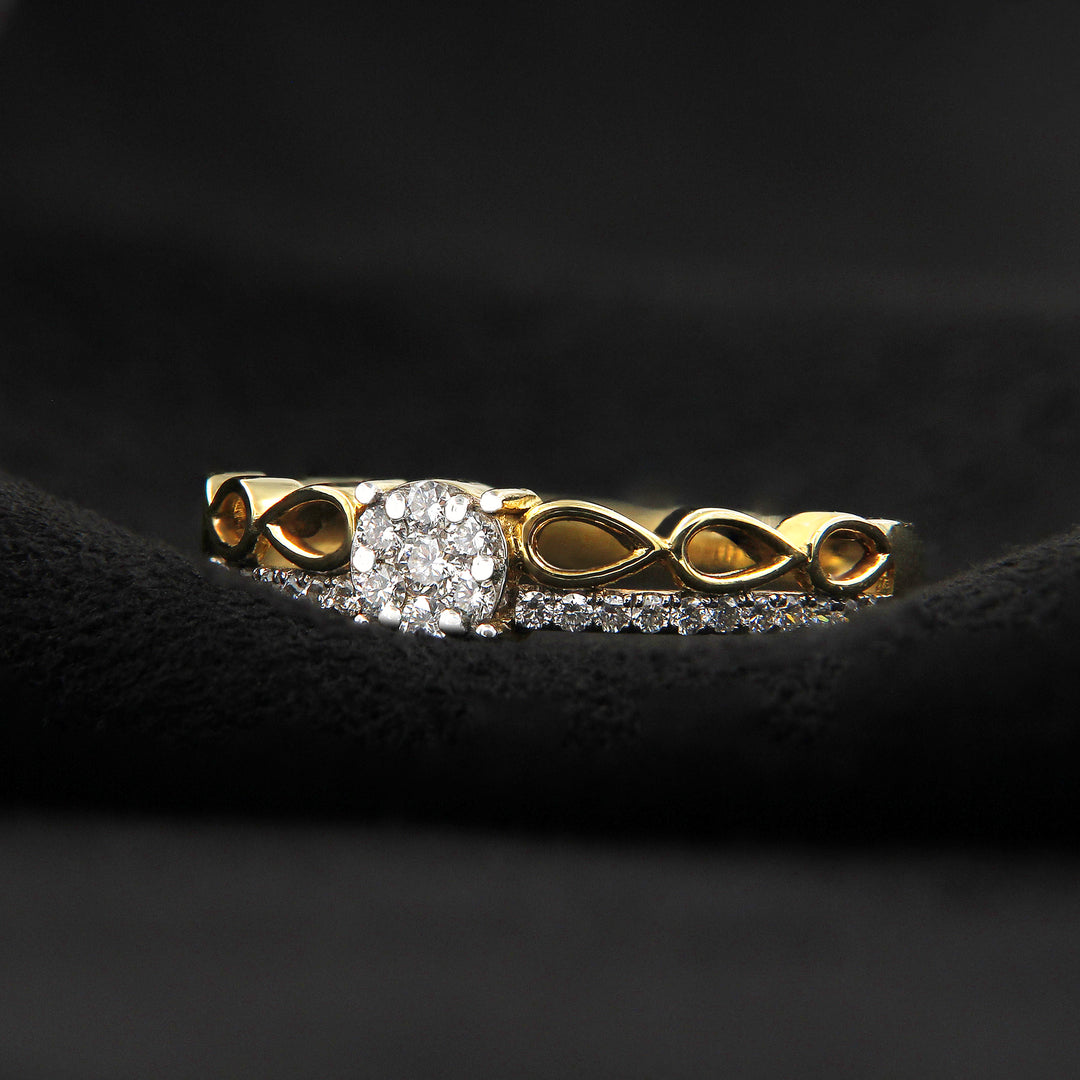 Timeless Golden Diamond Ring