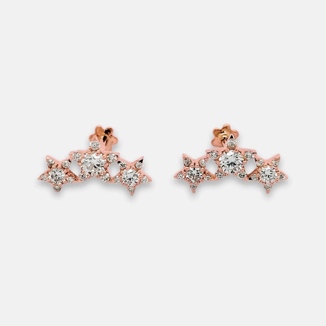 18k Constellation Diamond Earrings