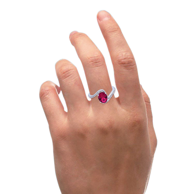 Majestic Oval Ruby Daimond Ring