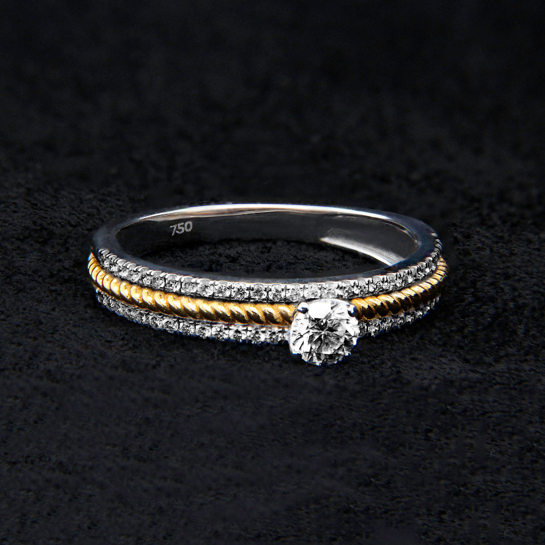 Two Tone  Diamond Ring