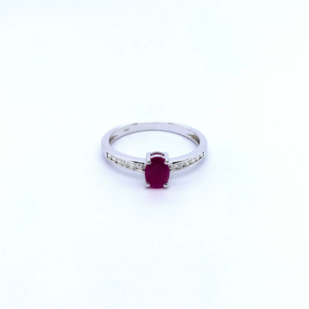 Classic Oval Ruby Diamond Ring