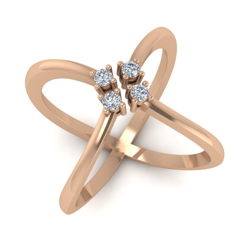 Cross Band Diamond Ring